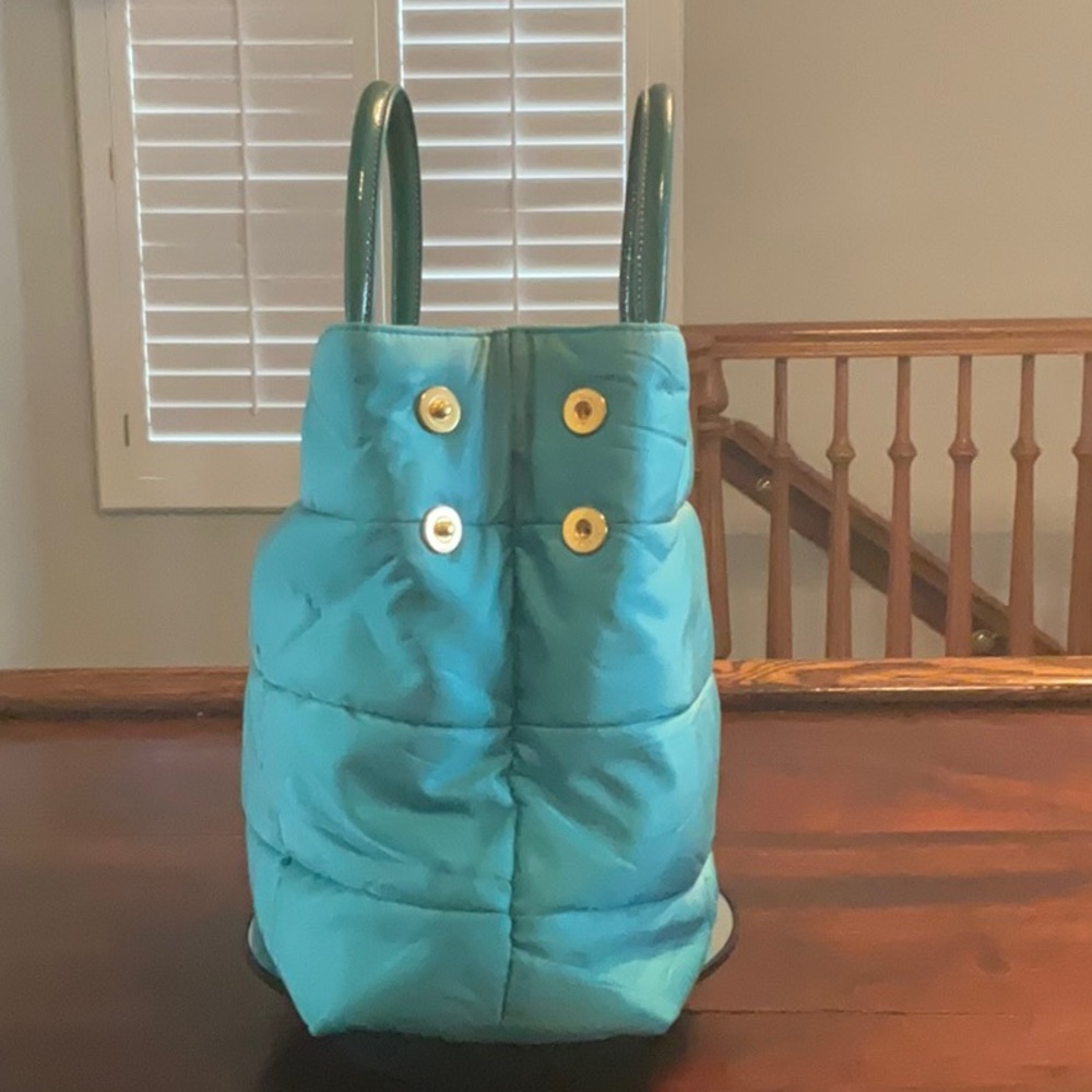 PRADA Quilted Crossbody/Handbag in Turquoise - Picture 6 of 15